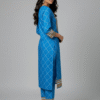 Elegant Blue Printed Karandi 2-Piece Suit