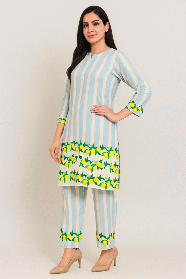 Bana Dora Winter Lemon Stripe 2-Piece Suit