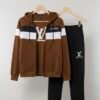 Premium LV Inspired Winter Tracksuit – Stylish Hoodie & Jogger Set
