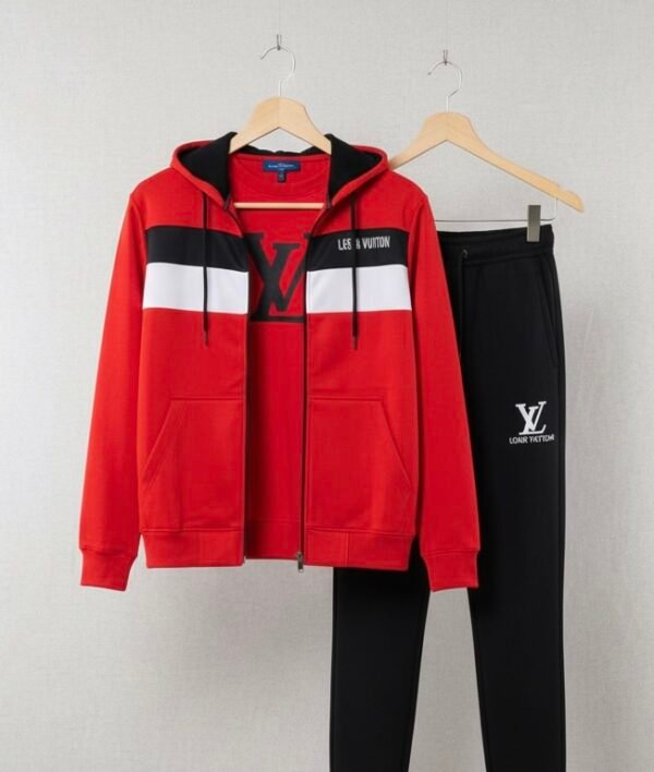 Premium LV Inspired Winter Tracksuit – Stylish Hoodie & Jogger Set