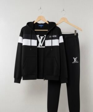 Premium LV Inspired Winter Tracksuit – Stylish Hoodie & Jogger Set