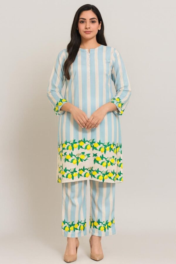 Bana Dora Winter Lemon Stripe 2-Piece Suit