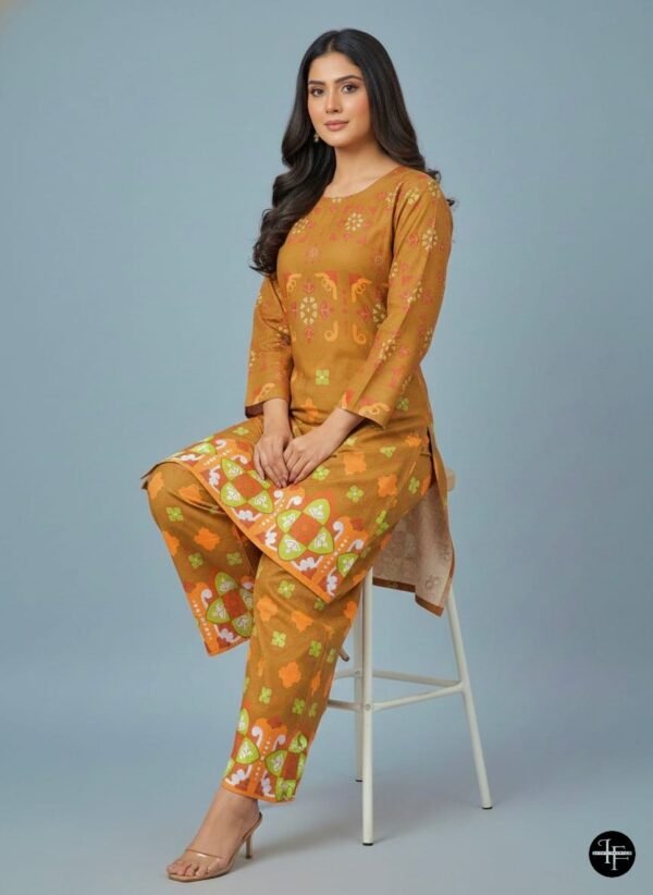 WhatsApp Image 2025-11-27 at 10.57.26 AM (1) Casual Chic In Geometric Mustard Printed Khaddar 2-Piece Suit