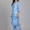 Elegant sky Blue Printed Khaddar 2-Piece Suit