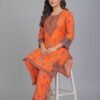 Ethnic Print Kurta And Palazzos 2 Pc Khaddar Suit
