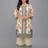 Elegance Tuni Folk Floral Border Khaddar 2 Pc Suit
