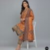Rust Orange  Printes Karrandi 3pc Suit