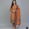 Rust Orange  Printes Karrandi 3pc Suit