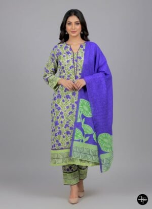 WhatsApp Image 2025-12-12 at 12.26.25 PM Lime Green and Violet Block Printes Karrandi 3pc Suit